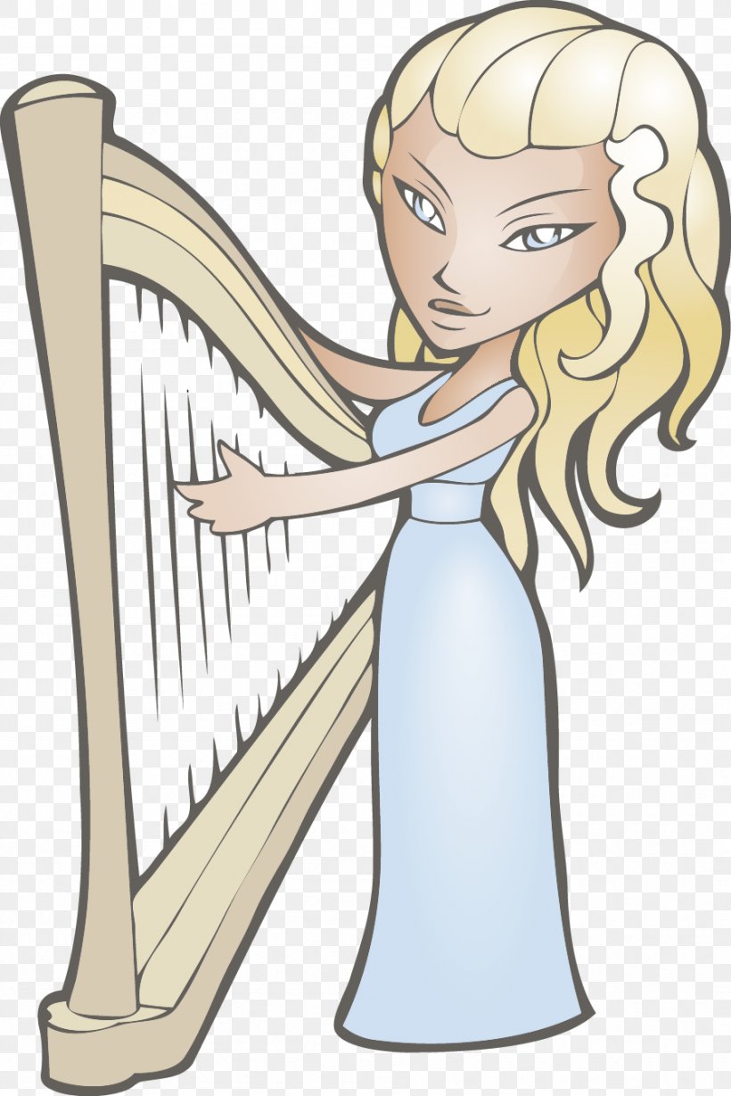 Euclidean Vector Harp Illustration, PNG, 897x1344px, Watercolor, Cartoon, Flower, Frame, Heart Download Free