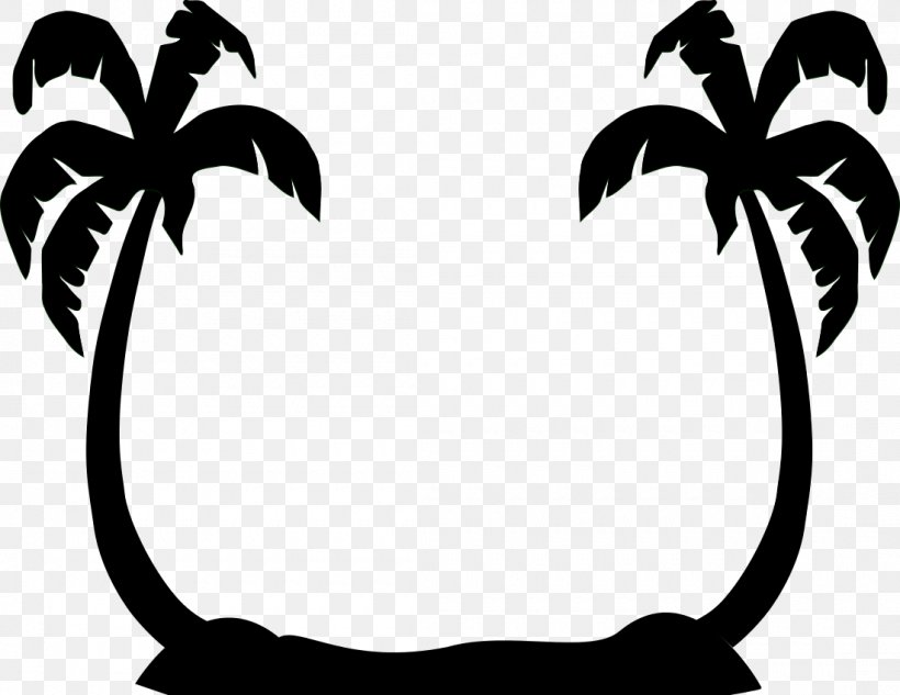 Arecaceae Tree Clip Art, PNG, 1100x850px, Arecaceae, Black And White, Branch, Cartoon, Document Download Free