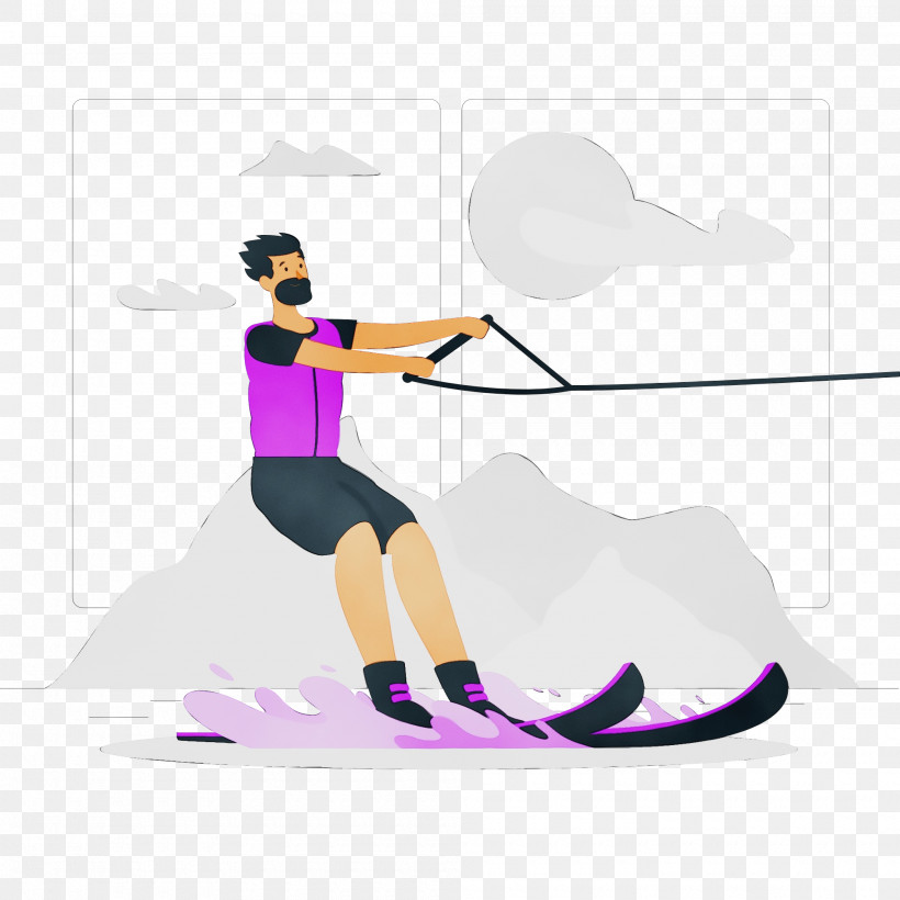 Ski Boot Skiing Ski Pole Drawing Alpine Skiing, PNG, 2000x2000px, Watercolor, Alpine Skiing, Cartoon, Crosscountry Skiing, Drawing Download Free