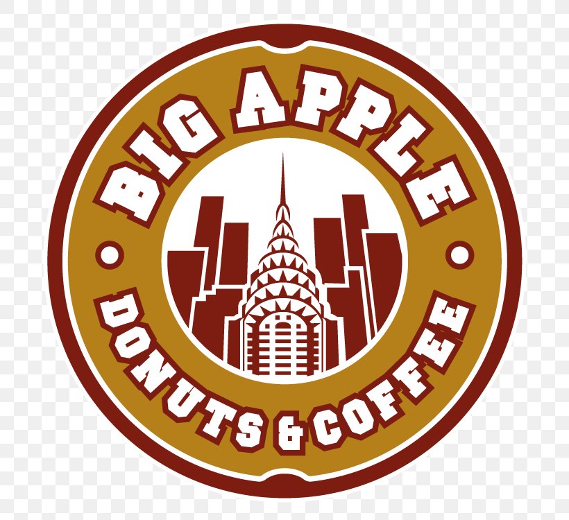 Big Apple Donuts And Coffee Big Apple Donuts And Coffee Cafe Big Apple Donut & Coffee, PNG, 750x750px, Donuts, Area, Badge, Brand, Cafe Download Free