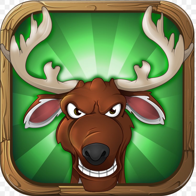 Reindeer Vertebrate Antler, PNG, 1024x1024px, Reindeer, Animal, Antler, Cartoon, Deer Download Free