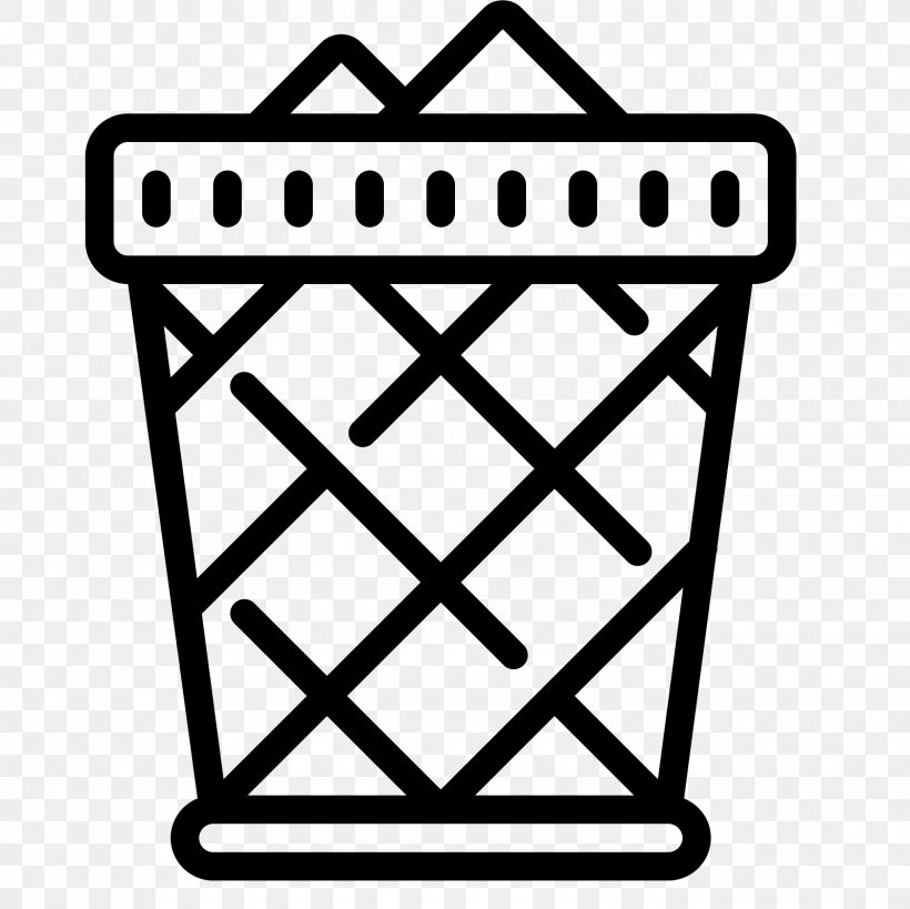 Rubbish Bins & Waste Paper Baskets Clip Art, PNG, 1600x1600px, Rubbish Bins Waste Paper Baskets, Basket, Black And White, Drawing, Rectangle Download Free