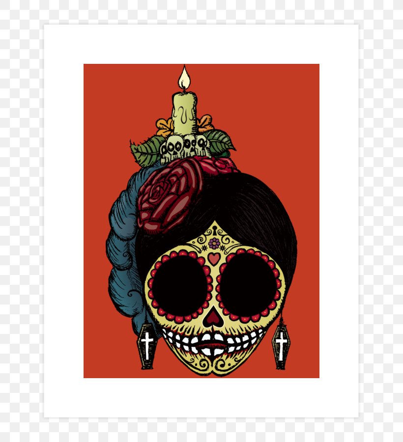 La Calavera Catrina Skull, PNG, 740x900px, La Calavera Catrina, Art, Bone, Calavera, Christmas Decoration Download Free