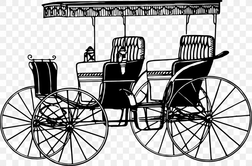 Carriage Wagon Horse And Buggy Clip Art, PNG, 2399x1580px, Car, Black And White, Carriage, Cart, Chair Download Free