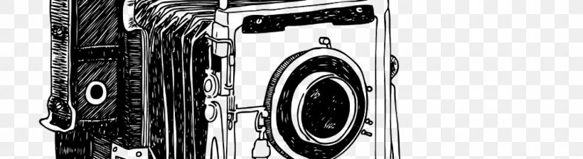 Drawing Photography Camera Sketch, PNG, 1920x525px, Drawing, Art, Automotive Tire, Black And White, Brand Download Free