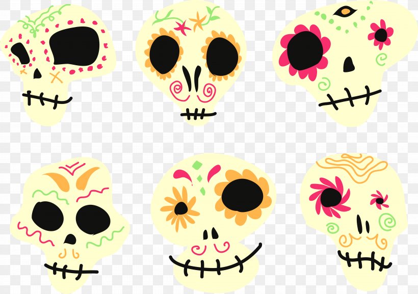 Euclidean Vector Clip Art, PNG, 7972x5616px, Skull, Bone, Creativity, Designer, Face Download Free