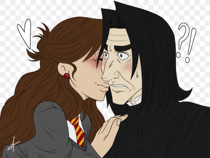Professor Severus Snape Hermione Granger Character DeviantArt Fan Art, PNG, 900x675px, Watercolor, Cartoon, Flower, Frame, Heart Download Free