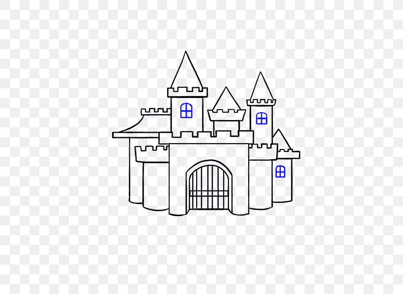 Drawing Castle Cartoon Line Art, PNG, 678x600px, Drawing, Area, Art, Brand, Cartoon Download Free
