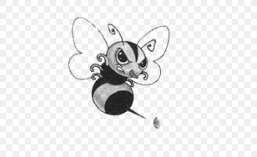 Bee Black And White, PNG, 500x500px, Bee, Bit, Black And White, Carnivoran, Data Download Free