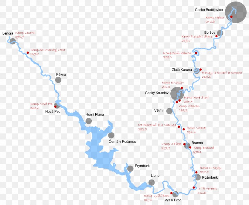 Vltava Nová Pec Lenora Bohemian Forest Zlatá Koruna, PNG, 3442x2838px, Vltava, Area, Campsite, Diagram, Map Download Free