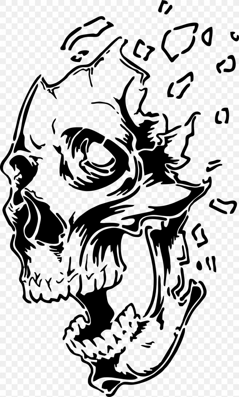 Stencil Airbrush Drawing Skull Art, PNG, 1076x1790px, Watercolor, Cartoon, Flower, Frame, Heart Download Free