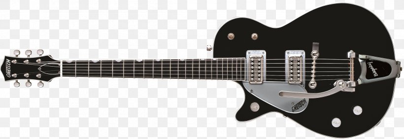 Electric Guitar Gretsch 6128 Bass Guitar Acoustic Guitar, PNG, 2400x833px, Electric Guitar, Acoustic Electric Guitar, Acoustic Guitar, Acousticelectric Guitar, Archtop Guitar Download Free