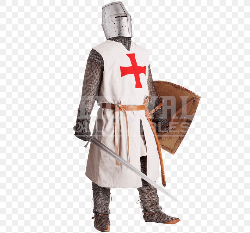 Knight Crusader Knights Templar Middle Ages Surcoat, PNG, 763x763px, Knight Crusader, Armour, Costume, Costume Design, Crusades Download Free