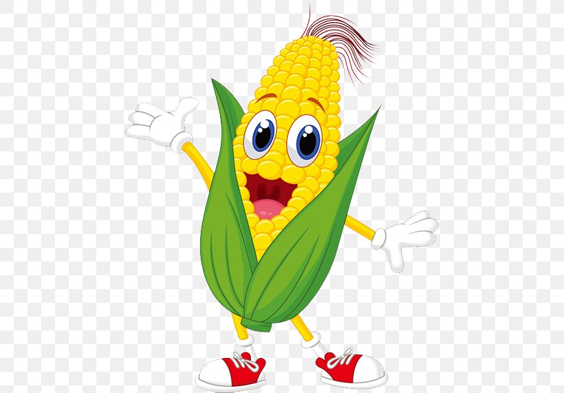 Corn On The Cob Cartoon Maize Royalty-free, PNG, 750x571px, Corn On The Cob, Art, Beak, Bird, Cartoon Download Free