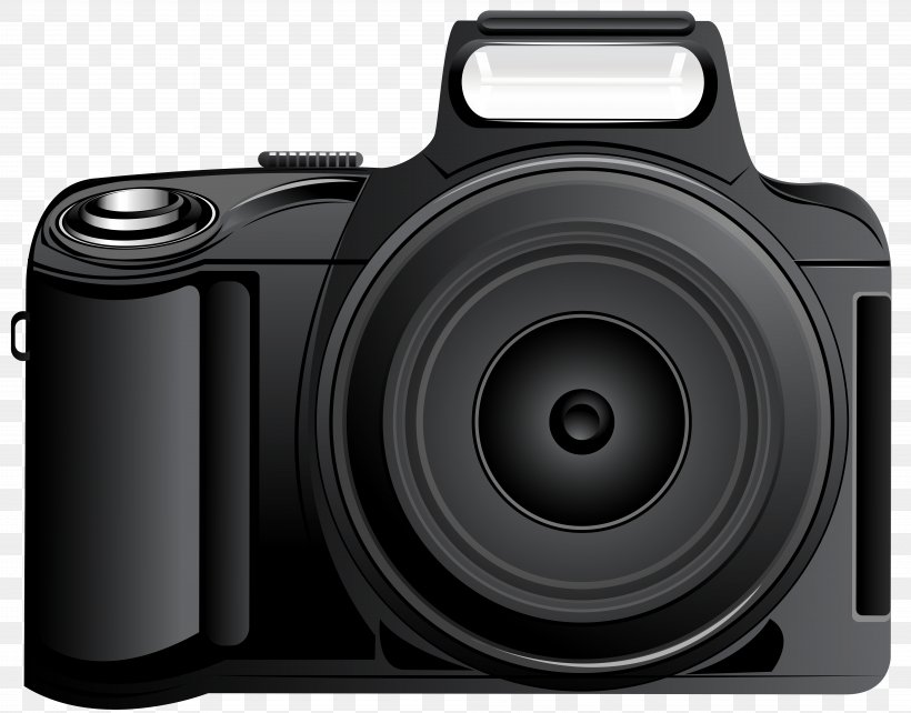 Digital SLR Photographic Film Camera Clip Art, PNG, 8000x6265px, 4k Resolution, Photographic Film, Black And White, Camera, Camera Accessory Download Free