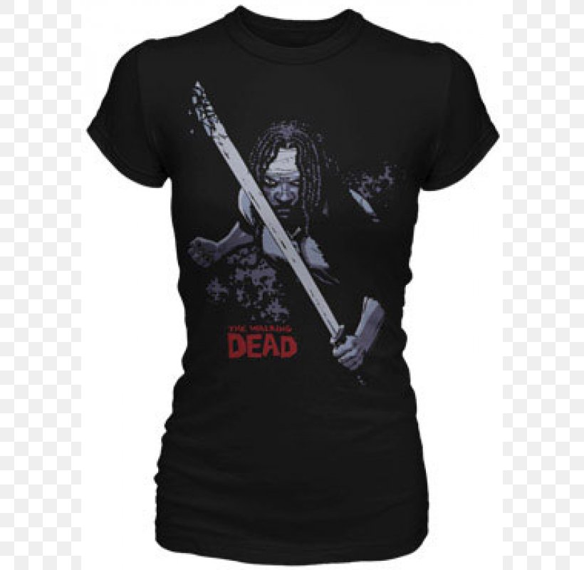 The Walking Dead: Michonne T-shirt Daryl Dixon Character, PNG, 800x800px, Michonne, Amc, Black, Brand, Character Download Free