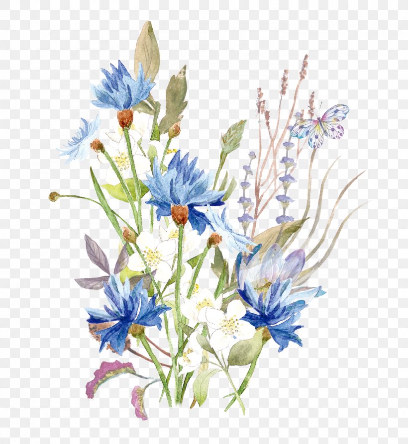 Watercolor Painting Image Floral Design Vector Graphics, PNG, 1469x1600px, Watercolor Painting, Art, Chicory, Cut Flowers, Editing Download Free