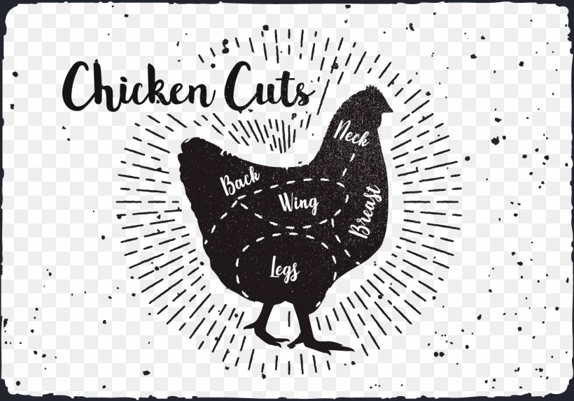 Chicken Rooster Drawing, PNG, 1400x980px, Chicken, Bird, Black And White, Brand, Diagram Download Free