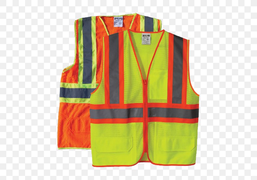 Gilets Sleeveless Shirt High-visibility Clothing, PNG, 556x573px, Gilets, Clothing, High Visibility Clothing, Highvisibility Clothing, Orange Download Free