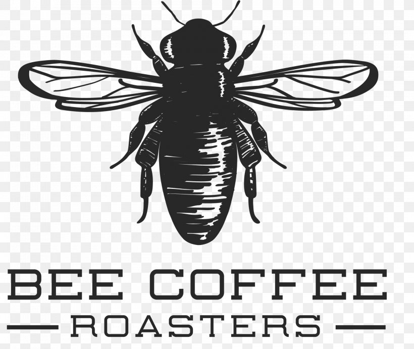 Honey Bee Coffee Cafe Latte, PNG, 2009x1694px, Honey Bee, Arthropod, Bee, Beverages, Black And White Download Free