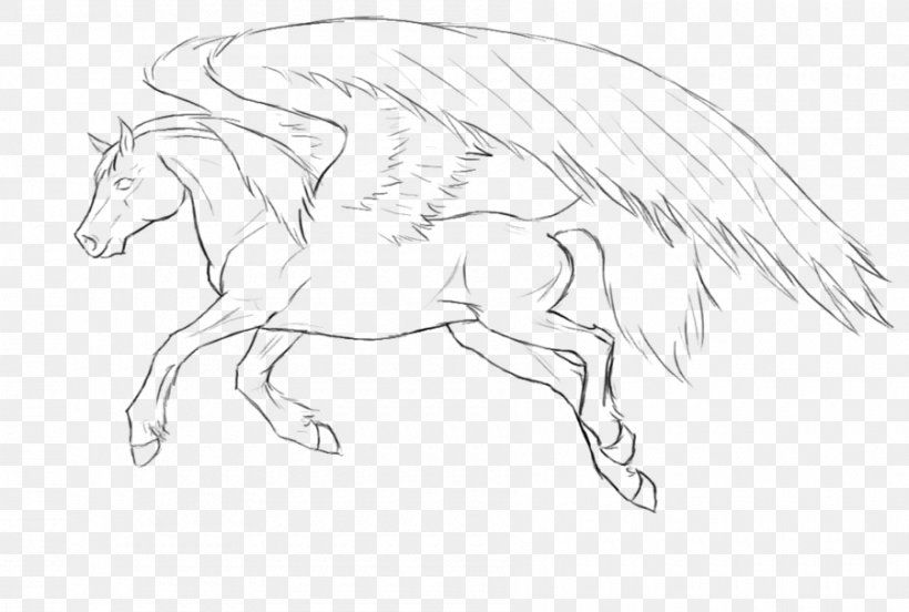 DeviantArt Pony Line Art Sketch, PNG, 900x606px, Art, Animal Figure, Artist, Artwork, Black And White Download Free