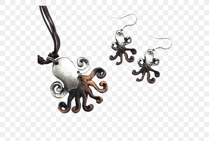 Earring Octopus Body Jewellery Charms & Pendants, PNG, 555x555px, Earring, Body Jewellery, Body Jewelry, Charms Pendants, Earrings Download Free