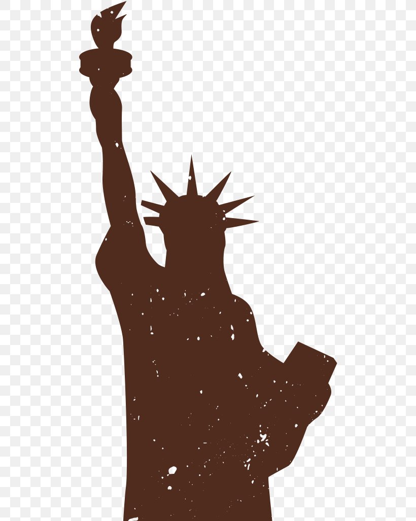 Statue Of Liberty Silhouette, PNG, 512x1027px, Statue Of Liberty, Art, Black And White, Building, Fictional Character Download Free