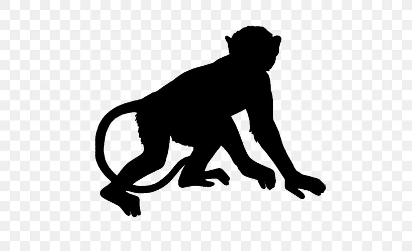 Monkey Royalty-free Drawing, PNG, 500x500px, Monkey, Big Cats, Black, Black And White, Carnivoran Download Free