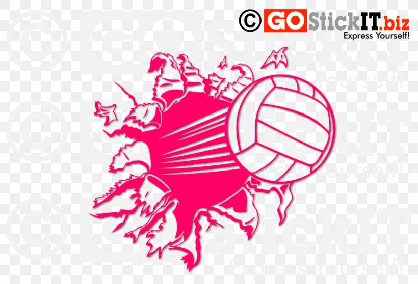 Wall Decal Volleyball Ball Game Sticker, PNG, 900x613px, Watercolor, Cartoon, Flower, Frame, Heart Download Free
