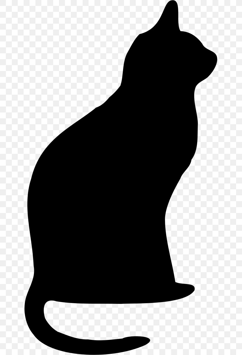 Cat Silhouette Clip Art, PNG, 653x1200px, Cat, Black, Black And White, Black Cat, Carnivoran Download Free