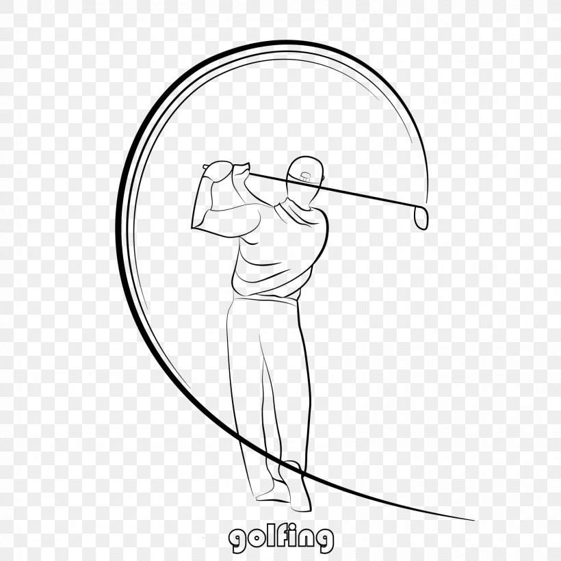 Golf Clip Art, PNG, 1667x1667px, Golf, Area, Art, Black And White, Cartoon Download Free
