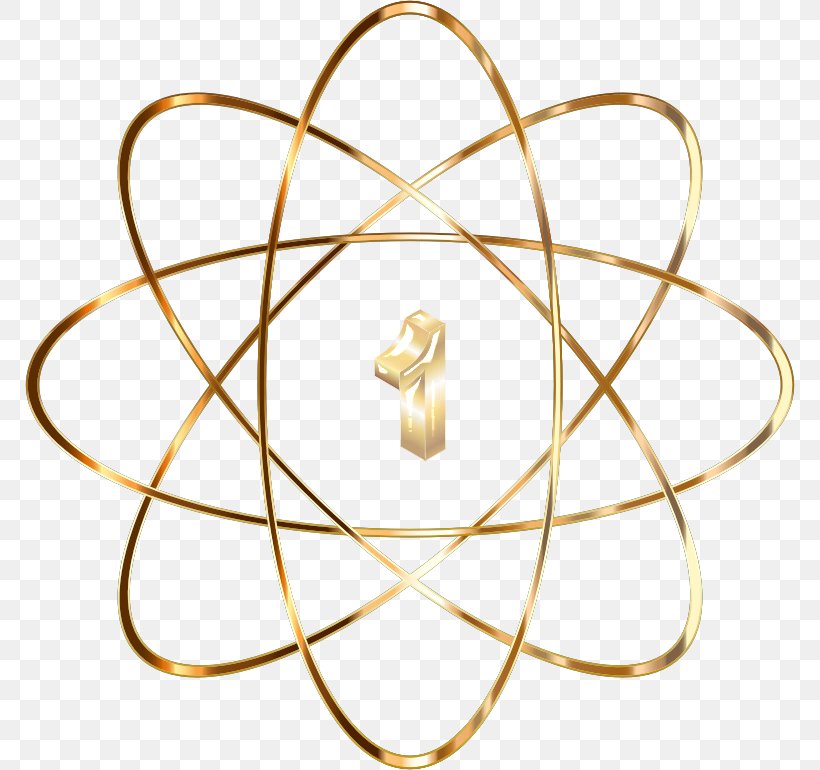 Atomic Number Gold Atomic Nucleus Clip Art, PNG, 770x770px, Atom, Atomic Nucleus, Atomic Number, Body Jewelry, Bohr Model Download Free