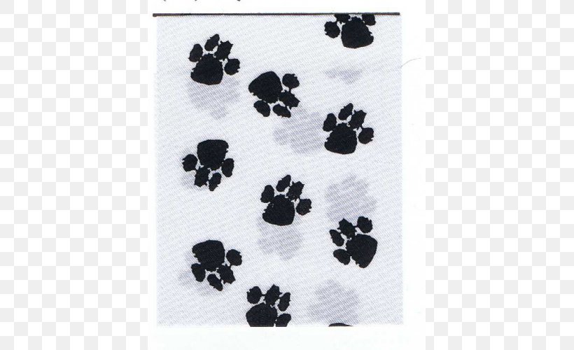 Black Textile White Paw Pattern, PNG, 500x500px, Black, Black And White, Black M, Paw, Textile Download Free