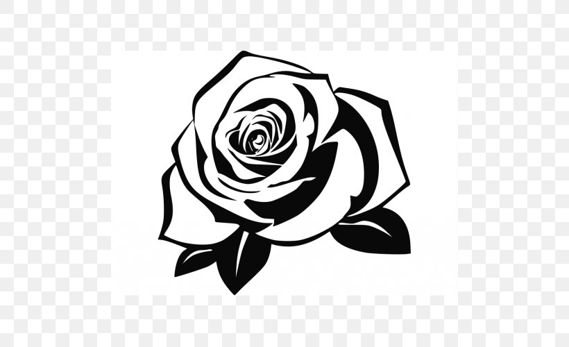 Silhouette Royalty-free Rose, PNG, 500x500px, Silhouette, Art, Artwork, Black, Black And White Download Free