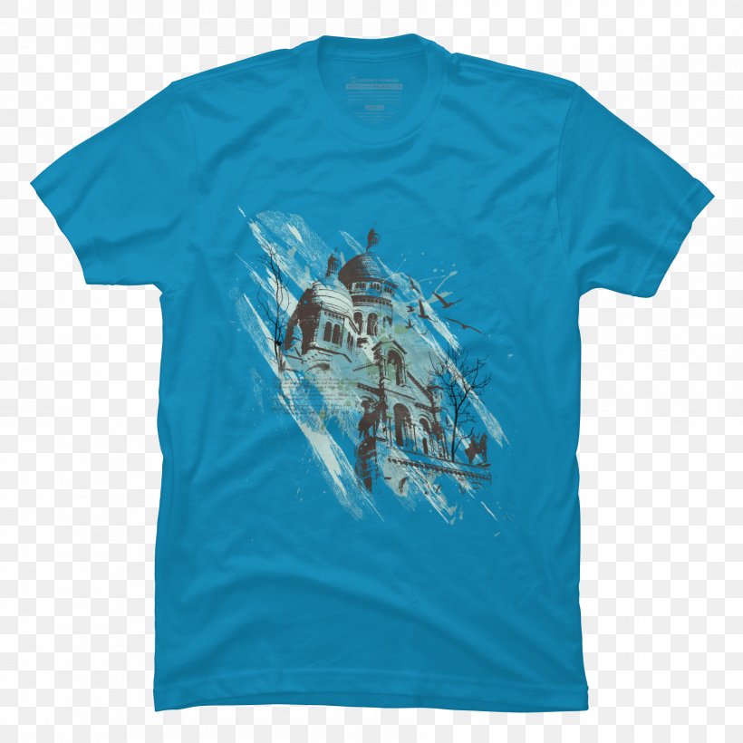 T-shirt Sleeve Design By Humans Collar, PNG, 1800x1800px, Tshirt, Active Shirt, Aqua, Art, Azure Download Free