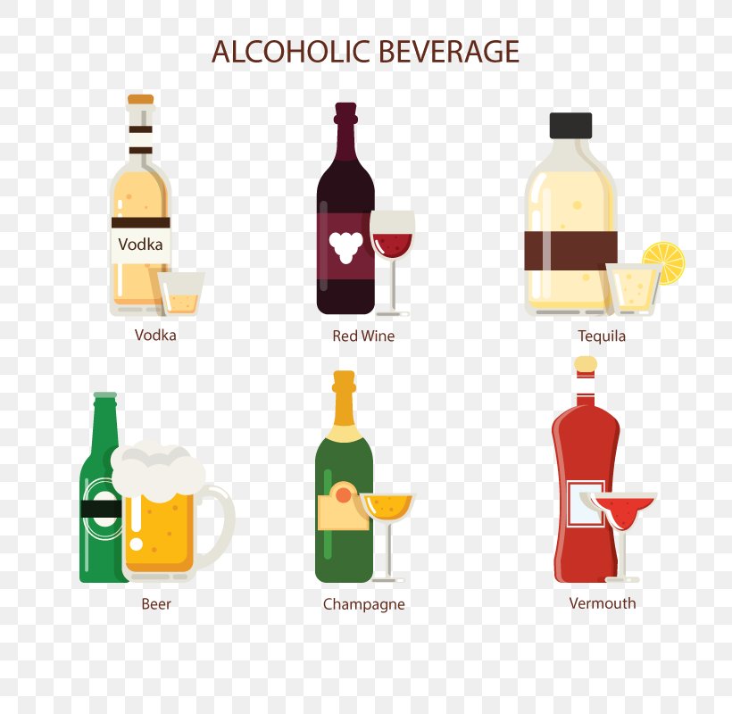 Vodka Champagne Wine Beer Tequila, PNG, 800x800px, Vodka, Alcohol, Alcoholic Drink, Beer, Bottle Download Free