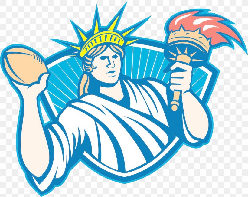 Statue Of Liberty American Football Royalty-free Illustration, PNG, 1024x813px, Statue Of Liberty, American Football, Area, Art, Artwork Download Free