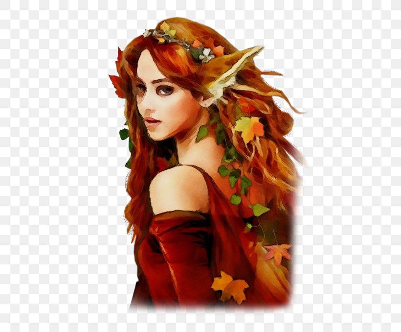 Orange, PNG, 452x678px, Watercolor, Beauty, Fictional Character, Hair, Hairstyle Download Free