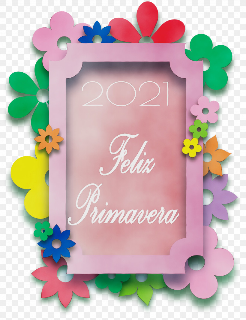 Picture Frame, PNG, 2307x3000px, 2021 Spring Frame, Happy Spring, Color, Floral Design, Green Download Free