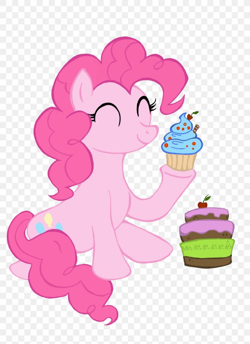 Pinkie Pie Cupcake Pony Bakery Rainbow Dash, PNG, 930x1280px, Watercolor, Cartoon, Flower, Frame, Heart Download Free