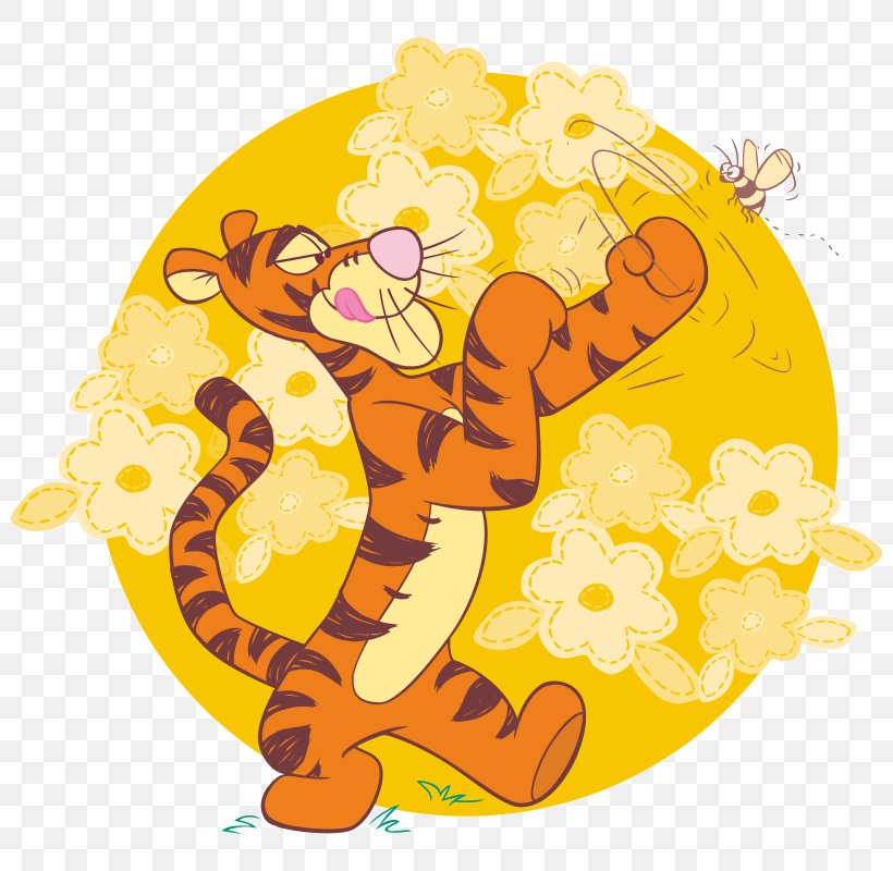 Winnie-the-Pooh Tigger Piglet Image Tiger, PNG, 800x800px, Watercolor, Cartoon, Flower, Frame, Heart Download Free