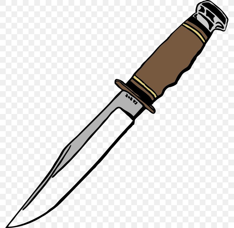 Bowie Knife Kitchen Knives Clip Art, PNG, 783x800px, Knife, Blade, Bowie Knife, Cold Weapon, Cutlery Download Free
