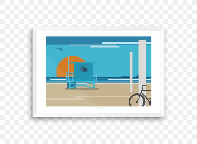 Lifeguard Tower El Porto Beach Graphics Image, PNG, 600x600px, Lifeguard Tower, Advertising, Art, Beach, Blue Download Free
