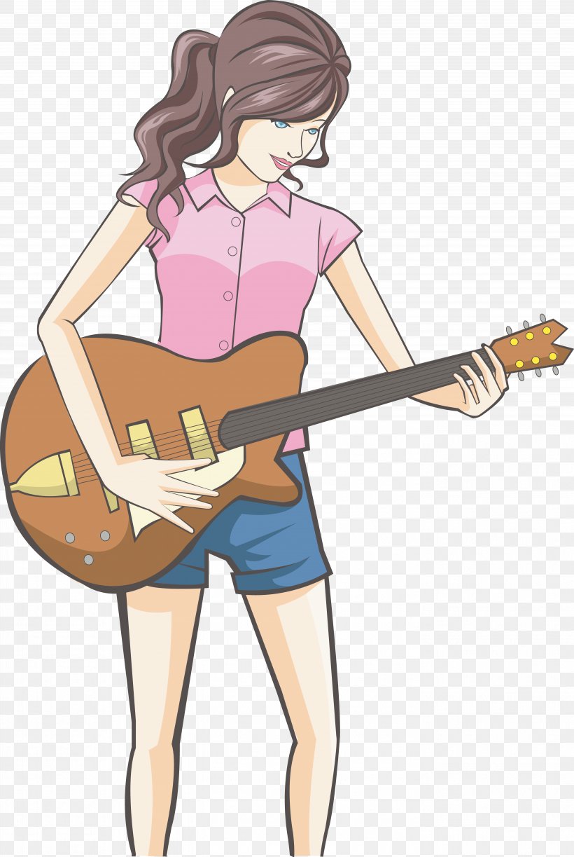 Guitar Cartoon Drawing, PNG, 5584x8333px, Watercolor, Cartoon, Flower, Frame, Heart Download Free