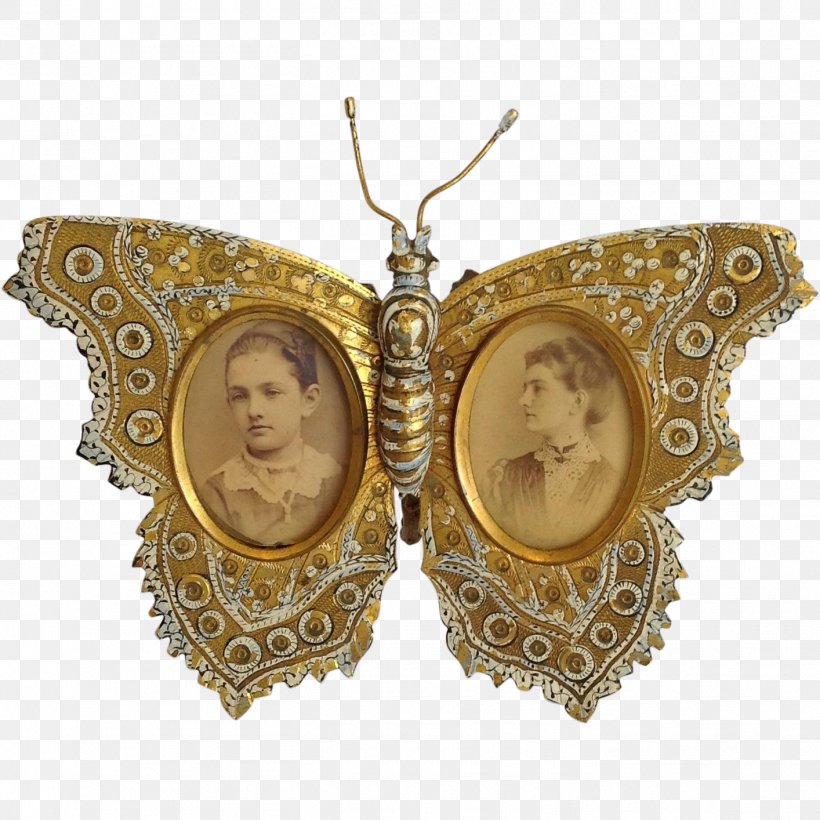 Butterfly Picture Frames Antique Locket Clothing Accessories, PNG, 1414x1414px, Butterfly, Antique, Brass, Charms Pendants, Clothing Accessories Download Free