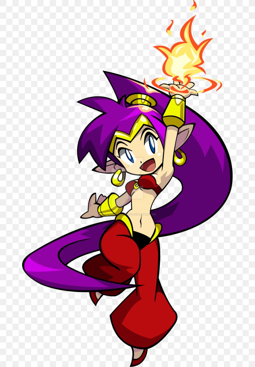 Shantae: Half-Genie Hero Shantae And The Pirate's Curse Shantae: Risky's Revenge Xbox One PlayStation 4, PNG, 677x1179px, Shantae Halfgenie Hero, Art, Artwork, Fictional Character, Magenta Download Free