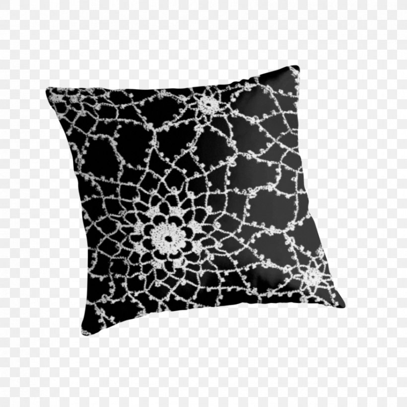 Cushion Throw Pillows Lace Tatting, PNG, 875x875px, Cushion, Bag, Baguette, Black, Black And White Download Free