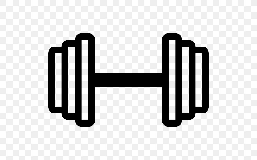 Dumbbell Barbell Weight Training Exercise, PNG, 512x512px, Dumbbell, Area, Barbell, Black And White, Brand Download Free
