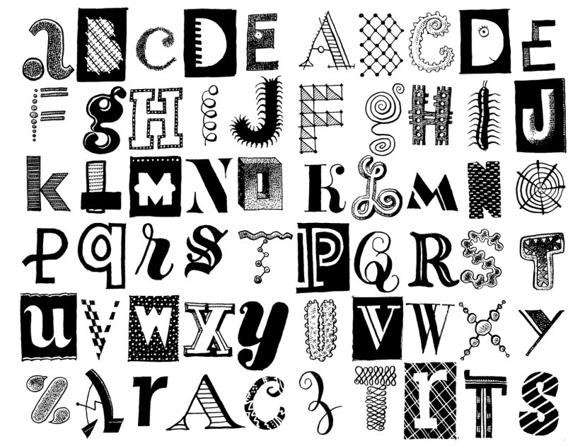 Lettering Alphabet Drawing Clip Art, PNG, 1600x1230px, Letter, Alphabet, Art, Black And White, Brand Download Free