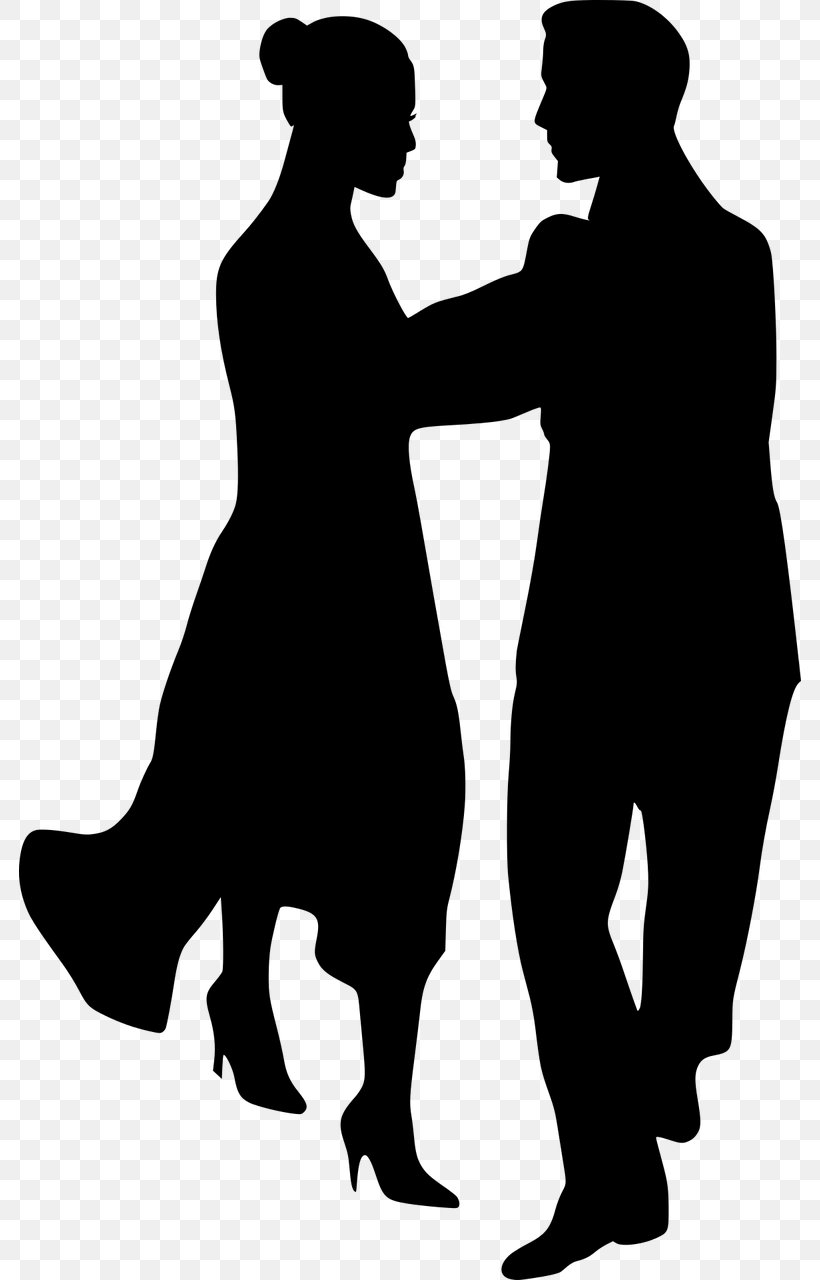 Partner Dance Silhouette Clip Art, PNG, 782x1280px, Dance, Ballroom Dance, Black And White, Dancer, Drawing Download Free